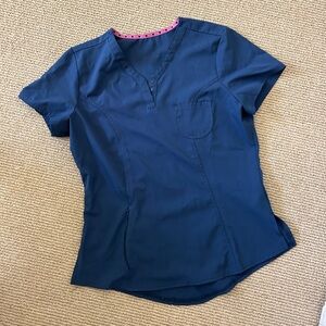 Heart Soul Navy scrub top